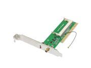 Unique Bargains Replacement Wireless Network Mini PCI to PCI Adapter Converter Green for PC