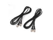 Unique Bargains Security Camera Male to Male BNC Connector Coaxial Cable Black 3Meters 2PCS