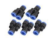 Unique Bargains Air Piping 3 Ways 6mm to 6mm Y Shaped Coupler Tube Quick Joint Fittings 5pcs