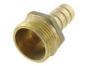 Unique Bargains Brass 25.7mm Male Threaded 14mm Pneumatic Tube Hose Barb Fitting Coupling