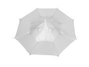 Unique Bargains Polyester Canopy Golf Fishing Angling Umbrella Hat Light Gray