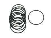 10 Pcs Metric 65mm OD 3mm Thick Industrial Rubber O Ring Seal Black