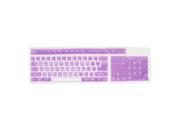 Unique Bargains Universal Clear Purple Silicone Keyboard Skin Protector Film for PC Computer
