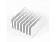 20x20x10mm Black Square Aluminium Heatsink Cooling Cooler Fin Silver Tone