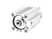 SDA40x60 Aluminum Alloy Mini Thin Air Cylinder Pneumatic Spare Parts Silver Tone