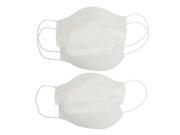 Unique Bargains Self Tie Ear Straps Design White Disposable Face Masks 3 Pcs