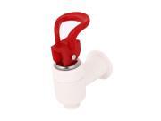 Home Office White Red Push Type Plastic Water Dispenser Tap Faucet 3 8BSP