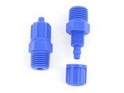 2 Pcs Male Pneumatic Quick Fitting Hose Tube Pipe Connector 1 4BSP x 6mm OD