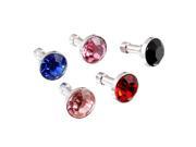 5 x Bling Crystal 3.5mm Ear Dust Proof Cap Plug Stopper for MP4 Smartphone
