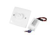 AC 200 250V White Wall Mount LED Light Dimmer Control Switch w LED Driver