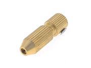 Unique Bargains Gold Tone Brass Bullet Shape Fit Motor Shaft 2mm Dia Drill Chuck