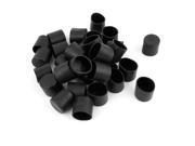 28mm Dia Bottom Size Rubber Round Shape Tubing Insert Caps 30 Pcs