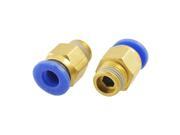 Unique Bargains 1 8 Male Thread to 6mm OD Tube Push In Quick Fittings 2pcs