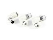Unique Bargains 4mm x 10mm Male Thread 90 Degree Pneumatic Pipe Connect Quick Fittings 3pcs