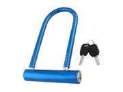 Unique Bargains Durable U Shaped Plastic Coated Bicycle Motorcycle Security Safeguard Lock w 2 keys
