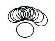 Unique Bargains 10 Pcs 52mm OD 2.4mm Thickness Black Rubber O Ring Seal Washer Replacement