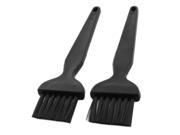 Unique Bargains Black Handle PCB Rework Dust Cleaning Tool Anti Static ESD Brush Comb 2Pcs