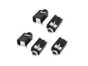 PCB Panel Mount 3.5mm Female Stereo Audio Earphone Jack Socket Adapter 5pcs