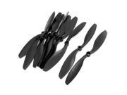 10Pcs 8 x 4.5L Two Blades CW CCW Propellers w Locating Rings Black