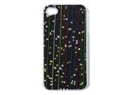 Unique Bargains Colored Stars Metal Thread Inlaid Plastic Back Shell for iPhone 4 4G 4S