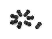 Unique Bargains 8 Pcs Waterproof M12 Model 2 5mm Cable Range Cables Gland Black