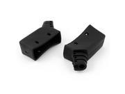 2 Pcs 7.5 mm Dia Black Anti Water Dust Micro Switch Covers Shells Protector
