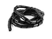 Unique Bargains Black 20mm Outside Dia. 3meter Polyethylene Spiral Cable Wire Wrap Tube