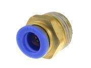 Unique Bargains 10mm Hole 1 2 PT Thread Straight Push in Tube Pneumatic Quick Fitting