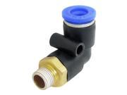 Unique Bargains 9mm Male Thread to 8mm Air Pneumatic Pipe Quick Joint Fitting