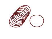 Unique Bargains 10 Pcs Soft Rubber O Rings Seal Washer Replacement Red 55mm x 2mm