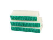 Office School 26 Pcs Alphabet Part Hard Plastic Stamp Off White Green