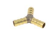 Unique Bargains Air Pneumatic 10mm to 10mm Y Design Brass Quick Joint Fittings Gold Tone