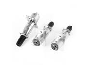 3 Pcs Panel Mount XLR 3Pin Female w 3Pin Male Plug Microphone Cable Connector