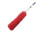 Unique Bargains Telescopic Stainless Steel Shaft Red Microfiber House Window Clean Dust Brush