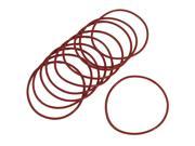 Unique Bargains Unique Bargains 10pcs 75mm Outside Dia 2.5mm Thickness Rubber Oil Filter Seal Gasket O Rings Red