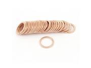 Unique Bargains 50PCS 18mm OD 14mm ID 1.5mm Thick Copper Washer Flat Ring Oil Brake Line Seal