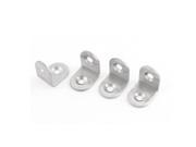 4pcs 2 Hole Round End 90 Degree Stainless Steel Corner Brace Angle Brackets 20mm