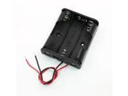 Single Side 3 x 1.5V AA Battery Case Holder Case Black