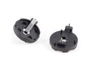 2 Pcs Coin Cell Button Battery Socket Holder DIP 2 Pins for CR2032