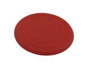 Pet Dog Training Red Silicone Flyer Disc Frisbee Toy 6.7 Diameter