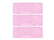 Unique Bargains 3pcs Pink Silicone Dustproof Protective Film Keypad Keyboard Skin for Lenovo 14