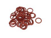 Unique Bargains 40 Pcs Brick Red Rubber 25mm x 19mm x 3mm Oil Seal O Rings Gaskets Washers