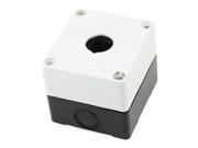 Unique Bargains Single Hole 23mm Diameter Plastic Push Button Switch Box White Black