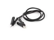 3.3ft Long Black Multimeter Power Supply Alligator Clip Test Lead Cable