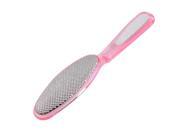 Clear Pink Plastic Grip Silver Tone Callus Corn Remover Foot File Tool