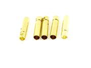 Unique Bargains 5PCS Gold Tone Metal RC Banana Bullet Plug Connector Female 3mm