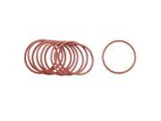 Unique Bargains 10 Pcs 45mm OD 2.5mm Thickness Silicone O Rings Oil Seals Gasket Dark Red