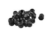 Unique Bargains Unique Bargains PG19 IP67 Waterproof Connector Gland for 12 15mm Diameter Cable Black 20Pcs