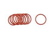 Unique Bargains 10 Pcs 26mm OD 2mm Thickness Silicone O Rings Oil Seals Gasket Dark Red