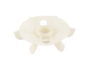 Unique Bargains Y100 Beige Plastic Spare Part 6 Blades Motor Fan Blade Wheel Inner Dia 2.8cm